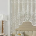 thumbnail image 5 of YOHAVEN Lace Curtain Half Window Valance 63"x39", Short Sheer Curtain Shade with Rod Pocket for Kitchen Bathroom Living Room Bedroom Doorway Home Decor, 5 of 6