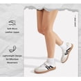 thumbnail image 6 of LUCKY STEP Retro Fashion Hook and Loop Sneakers Classic Slip on Casual Shoes,White&Black,Womens, 6 of 10