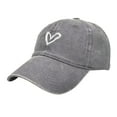 thumbnail image 1 of Love Embroidered Washed Baseball Cap Sun Visor Female Curved Do Old Couple Cap, 1 of 3