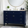 thumbnail image 2 of 48 inch single bathroom vanity in blue, 2 of 16