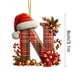 thumbnail image 2 of Adornos Navideños con Monograma Acrílico de 26 Letras y Gorro de Papá Noel | Adornos Colgantes 2D para Árbol de Navidad | Decoración Navideña para El Hogar | Adornos Navideños Multiusos para Chimenea, 2 of 5