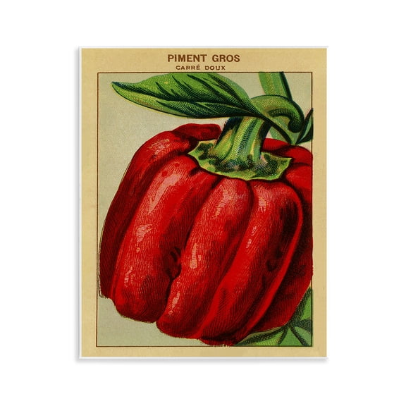 Stupell Industries Country Vintage Pepper Food & Beverage Painting Unframed Art Print Wall Art, 11 x 14