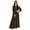 Brown, variant on Bimba Abaya Islamic Prayer Dress With Hijab For Women'sFront Button PlacketMuslim Dress
