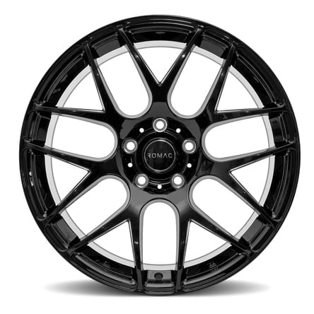 One Piece New Custom Wheel 18x8.5 in for Romac Radium Gloss Black 18 inch Aluminum Rim