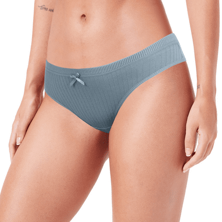 Meiodtion Underwear for Women No Show Thong Breathable Seamless Panty Sport Cute Elastic Waist Comfort Panties Blue XL