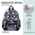thumbnail image 5 of Navy Princess Castle Pattern Backpack for School,Cute School Bag,Schoolbag with Adjustable Shoulder Straps & Padded Back,15.25"x11.5"x5.25", 5 of 5