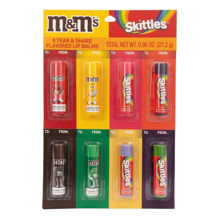 M&M Tear and Share Lip Balms, 8-Pack, 27.2g, Multiple Flavors