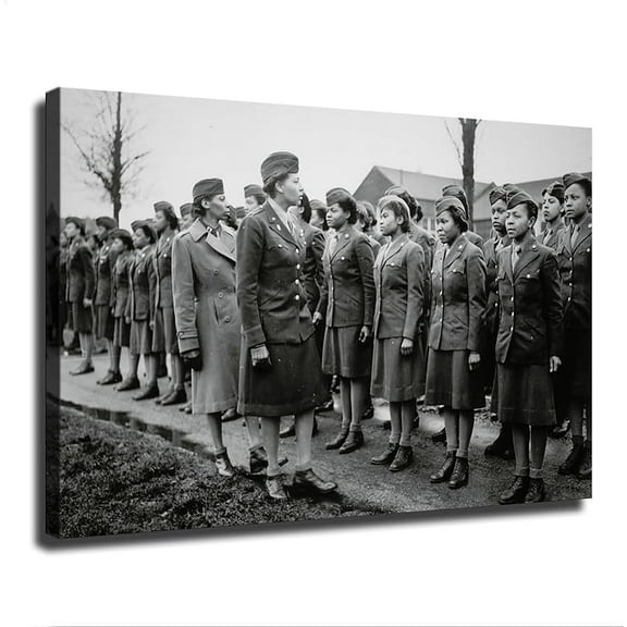 USA First Contingent of Black Women of The Women’s Army Corps Canvas Poster Modern Aesthetic Picture Wall Art Home Office Decoration Painting Holiday