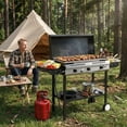 thumbnail image 3 of UBesGoo 3-Burner 2-in-1 Propane Stove, Portable Outdoor Cooker with Removable Legs & Wind Panel for Camping, Backyard, Canning, 3 of 7