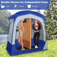 thumbnail image 5 of Goplus 2 Room Shower Tent Oversize Privacy Shelter Portable Dressing Toilet Outdoor Blue, 5 of 11