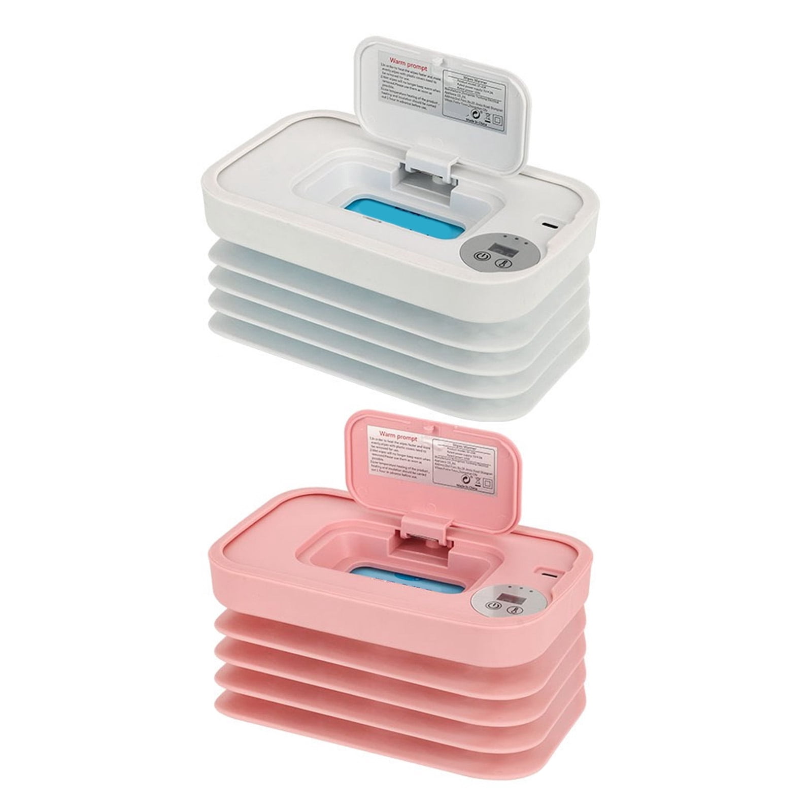 Foldable Infant Wet Wipe Warmer Heating Systems 3 Heat Modes High Capacity Storage Safe Plastic Construction