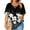 White, variant on Plus Size Tops for Women Short Sleeve Fashion Printed Tshirts Summer Pullover Top V Neck Blouse Tees My Items