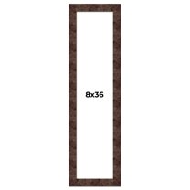 8x36 Frame Brown Burl Real Wood Picture Frame Width 1.625 Inches | Interior Frame Depth 0.5 Inches