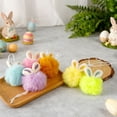 thumbnail image 2 of BQBQERT 6Pcs Hare Ear Furry Ball Shape Pendant Adorable Furry Ball Festival Hanging Ornament for Easter Party Decoration, 2 of 7