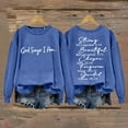 thumbnail image 2 of Bovemsi Womens Oversized Sweatshirt Text Graphic Crewneck Winter Pullover Cold Theme Tops for Women Trendy Blue M, 2 of 4