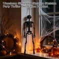 thumbnail image 3 of Halloween Skeleton Decorations 16 Inch Orange Plastic Skeleton Hanging Spooky Decor for Indoor Outdoor Home Party Front Porch 1 Pack, 3 of 3