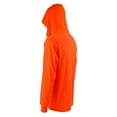thumbnail image 2 of Men's Cotton Workout Active Long Sleeve Pullover Hoodie Casual Hooded Sweatshirts, Neon Orange, Small, 2 of 2