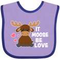 thumbnail image 3 of Inktastic It Moose Be Love with Cute Moose Boys or Girls Baby Bib, 3 of 4