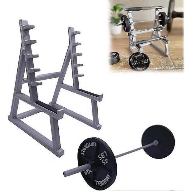 Squat Rack Pen Holder, Funny Barbell Rack Pen Holder, Gym Theme Desk Pen Organizer, for Fitness Enthusiasts and Weightlifting Fans