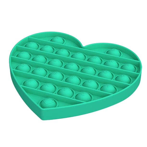 Vogacara Push Bubble Juguete sensorial Autismo Necesidades especiales Divertido Antiestrés Juguetes para aliviar el estrés para Juguetes Verde Amor Vogacara FN000172-06