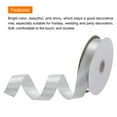 thumbnail image 3 of Uxcell Satin Ribbon Grosgrain Solid Silk Wedding Bouquet Ribbon for Valentine's Day Gift Wrapping Cake Box Bows Silver Grey-1" x 50 Yard, 3 of 7