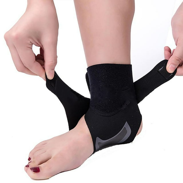 Ankle Brace, Adjustable Ankle Support for Outdoor Indoor Sports Black