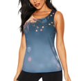 thumbnail image 3 of Goofa Gold And Blue Fireworks Printed Womens Workout Tops for Women Sleeveless Yoga Shirts Athletic Running Tank Tops Sleeveless Gym Clothes Workout Apparel-XX-Large, 3 of 9