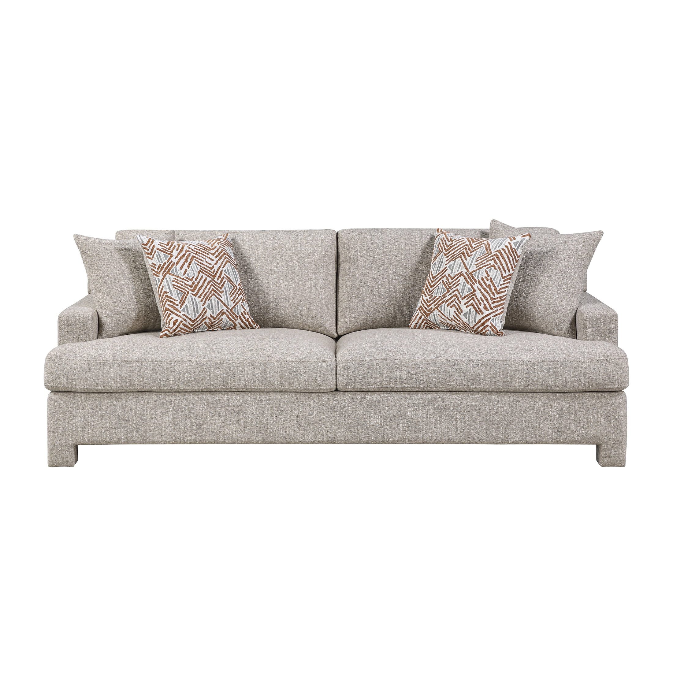 OakvillePark Luxora Chenille Sofa with 2 Pillows, Taupe