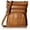 Light Brown, variant on Leather Shoulder Bag Handbag Purse Cross Body Organizer Wallet Multi Pockets (Light Brown)