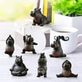 thumbnail image 5 of Clumsy Yoga Hippo Resin Figurine,The Adorably Imperfect Yogi,Handcrafted 3D Printed Resin Hippopotamus Figurine,Unique Meditation Sculpture Desktop Decor, 5 of 6