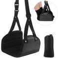 thumbnail image 2 of Portable Travel Flight Carry-On Foot Rest Mat, Adjustable Height Foot Rest Travel Accessories Footrests Hammock (Black), 2 of 5