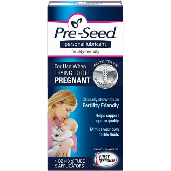 Pre Seed Fertility, Friendly Personal Lubricant, Aide à Soutenir la Qualité du Sperme, Neuf Applicateurs, Tube de 1,4 Once