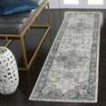 thumbnail image 2 of SAFAVIEH Dream Laraine Floral Polyester Runner Rug, Ivory/Light Blue, 2' x 8', 2 of 8