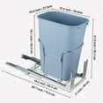 thumbnail image 4 of KFFKFF Retractable Garbage Bin, 35L Solo Bin, Subsurface Kitchen Rubbish Container with Sliding Mechanism, Grip and Door Installation Kit, 110 lbs Weight Limit Sturdy Waste Recycling Bin, 4 of 9