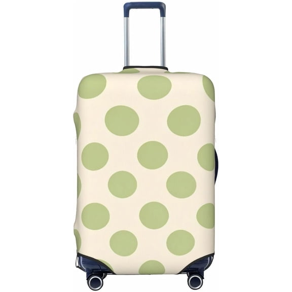 Cute Light Green Dots Travel Luggage Cover Elastic Suitcase Cover Protector Scratch-Resistant Covers For 18-21 Inch Luggages S