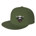 thumbnail image 1 of ZICANCN Cartoon Cow Baseball Caps, Trucker Hats for Men And Women, Adjustable Breathable Flat Caps, Moss Green, 1 of 6