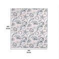 thumbnail image 5 of Benjara BM231003 Madrid Plage Impression Réversible Jeter Couverture avec Bord de Tissu Lié & 44; Blanc & Gris, 5 of 5