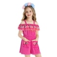 thumbnail image 6 of Girls Summer Dress Toddler Ruffle Sleeve Dresses Kids Swing Casual Beach Boho Sundress with Pockets For 18 Months 1T 2T 3T 4T 5T 6T 7T Gibobby,3-4 Years,Hot Pink, 6 of 6
