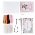 thumbnail image 3 of Kit de fieltro de aguja, suministros de fieltro de lana, muñeco de juguete de peluche de Animal, material de fabricación DIY, 125 # conejo, 3 of 5