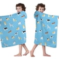 thumbnail image 4 of Kirky Hasky Dalmatian Hooded Bath Towel，50"x30" for Ages 3 To 12 Kids, Quick Dry Lightweight Soft Microfiber Hood Beach Towel Cover Up for Kids, 4 of 7