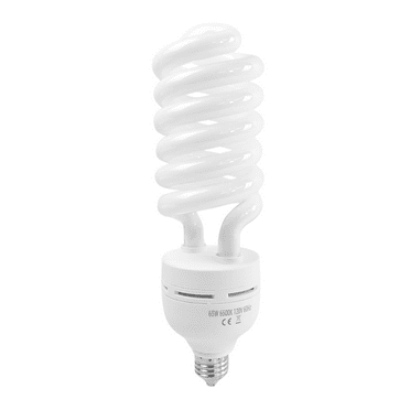 Foto&Tech Photography Daylight Bulb 65W 6500K 110V White Spiral Fluorescent Light Bulb Studio Light for Photography and Daylight Video Lighting (1 Pack)