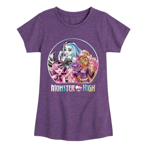Monster High - Circle OF Friends - Toddler & Youth Girls Short Sleeve Graphic T-Shirt