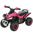 thumbnail image 3 of Aosom NO Power Ride on Push Car for Kids 4 Wheels Foot-to-Floor Sliding Walking ATV Toy with Music and Light for 18-36 Months, Pink, 3 of 10