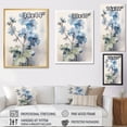 thumbnail image 4 of Designart "Minimal Expression Of Geraniums: Blue And White I" Geraniums Wall Decor, 4 of 7