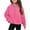 Hot Pink#003, variant on LTTVQM Youth Girls Sweatshirts Half Zip Up Fleece Preppy Pullover Hoodies Trendy with Thumb Hole Cropped Long Sleeve Fall Winter Basic Cute Outfits Black 8-9 Years