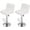 White, variant on Bar Stools with Back Sets of 2 Swivel Adjustable Barstools Counter Height Modern Square PU Leather Bar Chairs Armless Island Chairs for Kitchen Counter