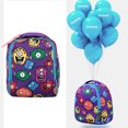 thumbnail image 4 of Mochila escolar de gran capacidad con dibujos animados lindos para niños (púrpura), 4 of 5