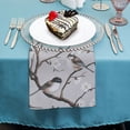 thumbnail image 4 of Nawy Birds Tree Branch White Flowers Dinner Napkin for Dining Table Kitchen Daily Party Housewarming Farmhouse Decor 6 PCS, 4 of 7