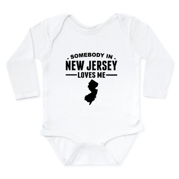 CafePress - Somebody In New Jersey Loves Me Body Suit - Long Sleeve Cotton Baby Bodysuit