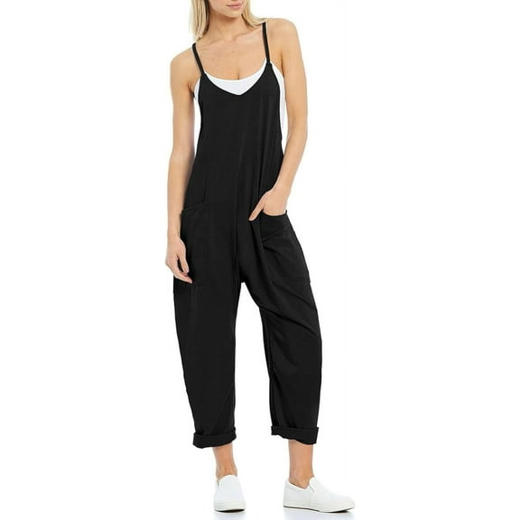 LMSOBT Maternity Jumpsuit for Women, Wide Leg With Pockets